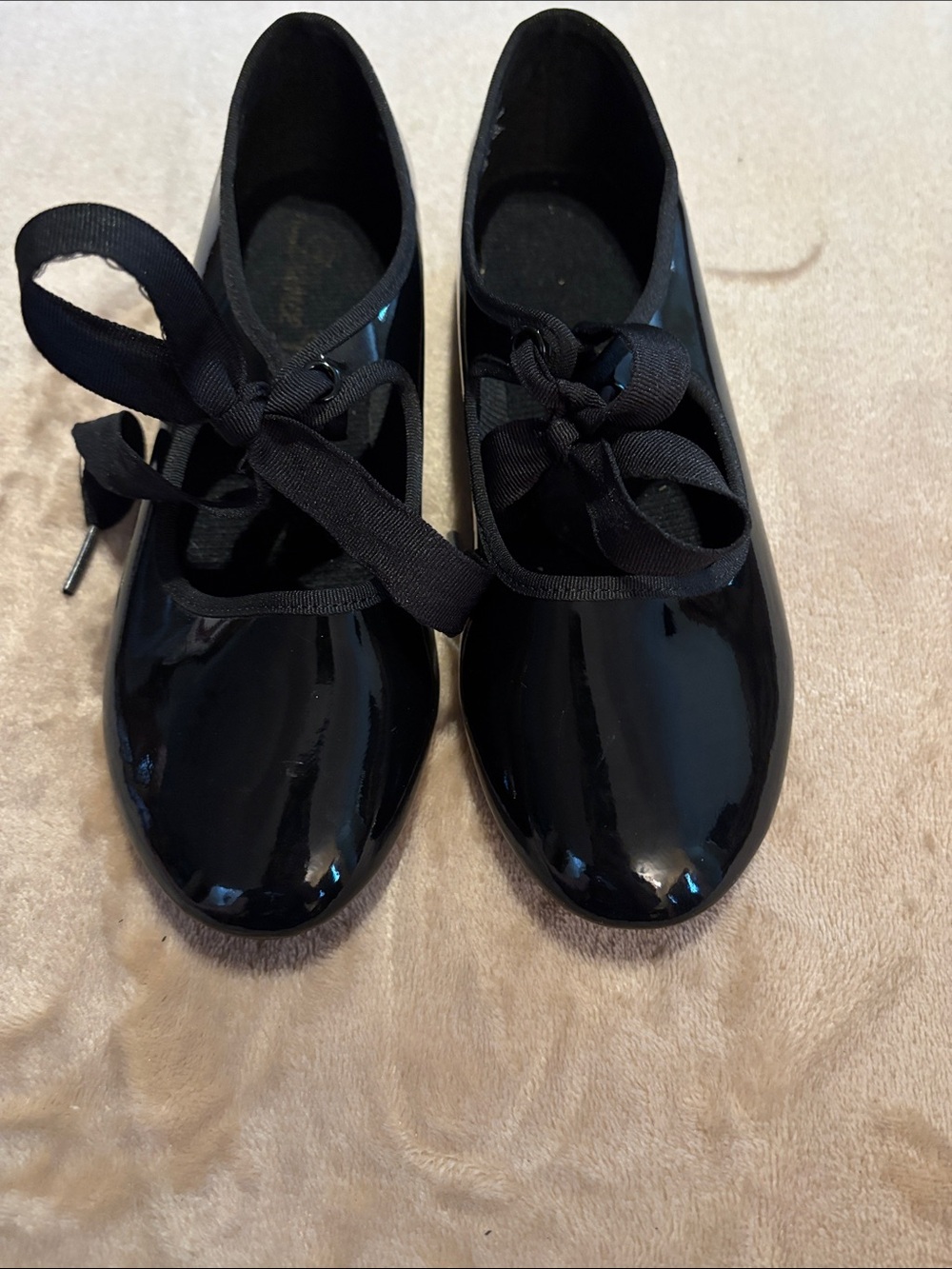 Dance Class Kids Tie Black Tap Shoes